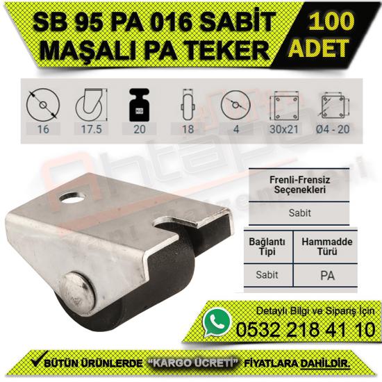 SB 95 PA 016 SABİT MAŞALI TEKER (100 ADET), SB 95 PA 016, SB 95 PA 016 TEKER, SABİT MAŞALI TEKER, SABİT TEKER, MAŞALI TEKER